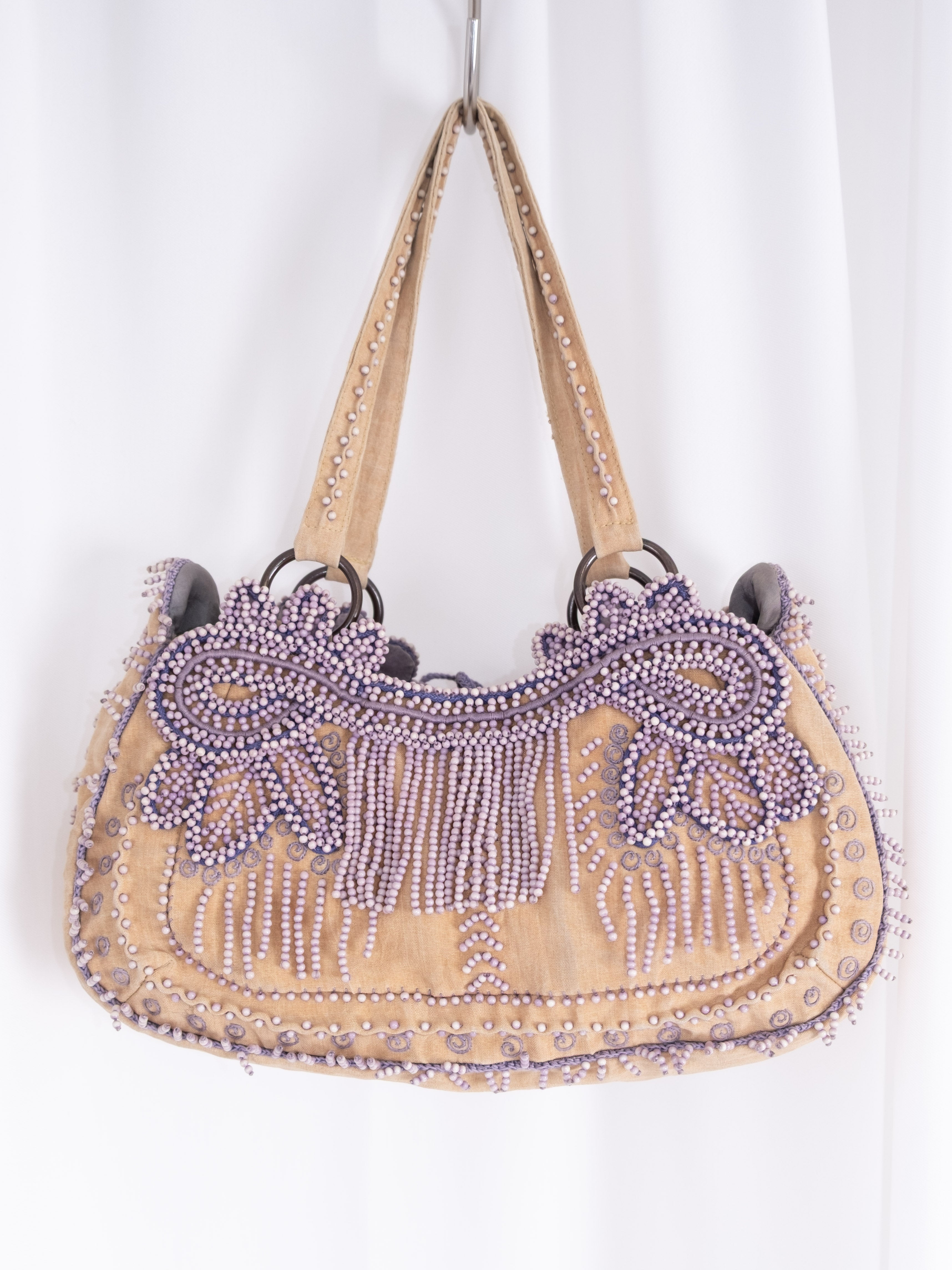 JAMIN PUECH PLAVENDER BEADED FRINGE SHOULDER BAG – Taro's Wish