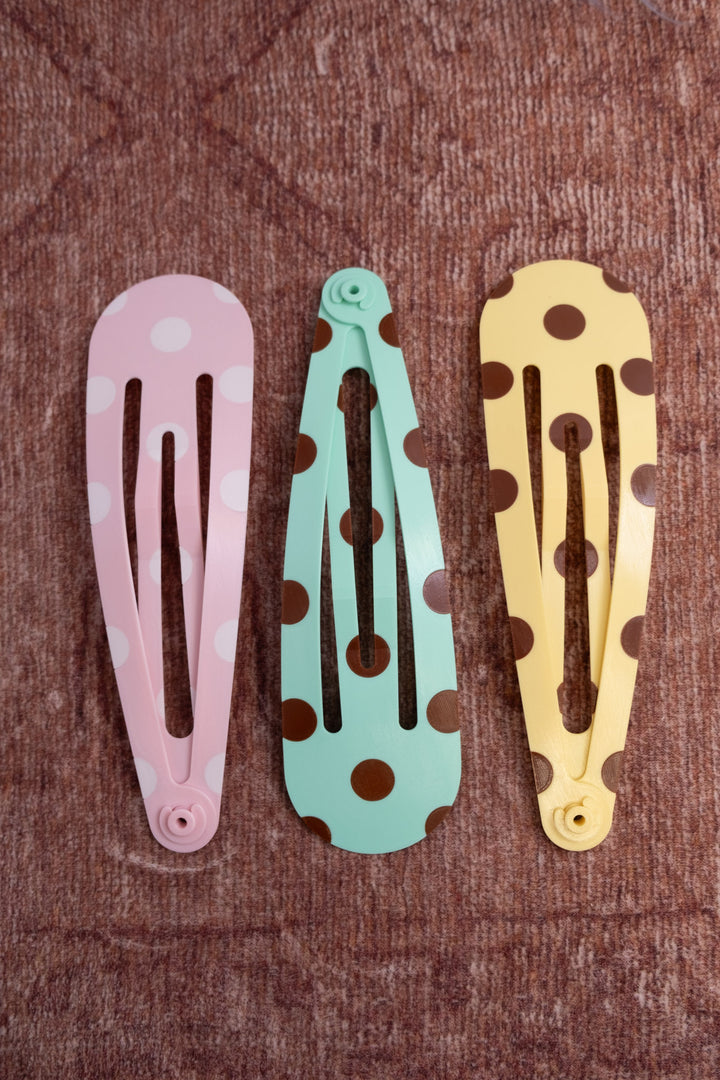3D Printed Polka Dots Large Hair Clips
