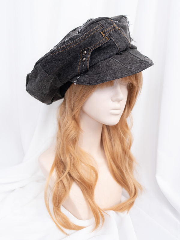 DISTRESSED DENIM BERET | MAJO TORIPURU