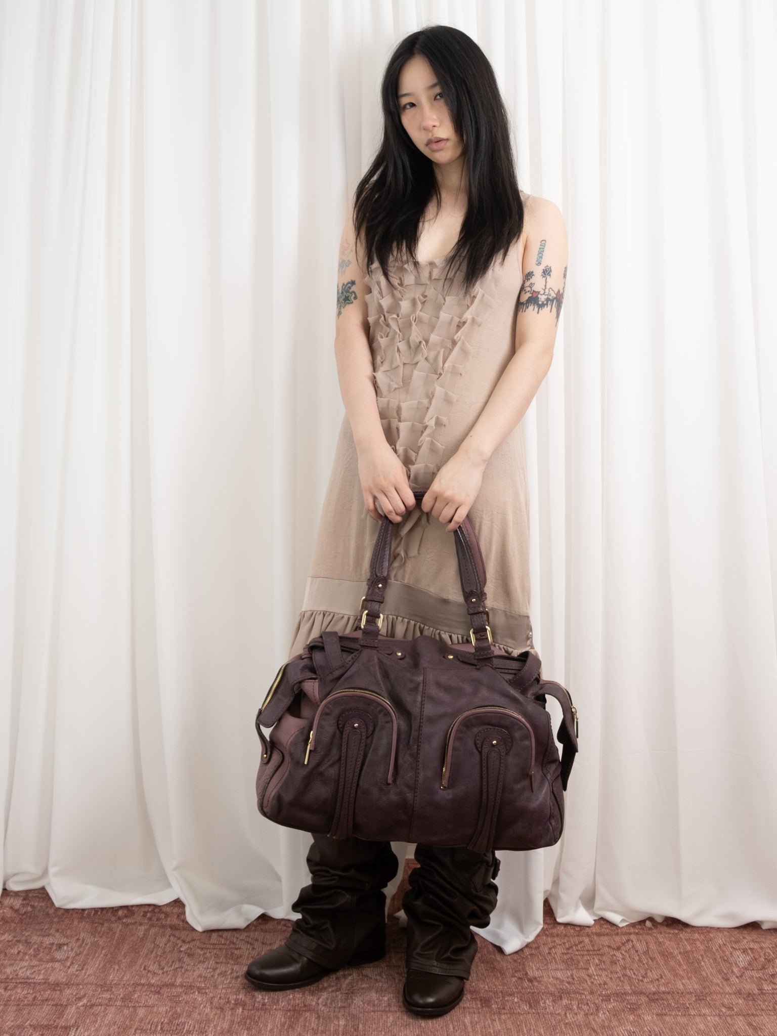 Jamin Puech Distressed Brown Leather Multi-Pocket Satchel – Taro's